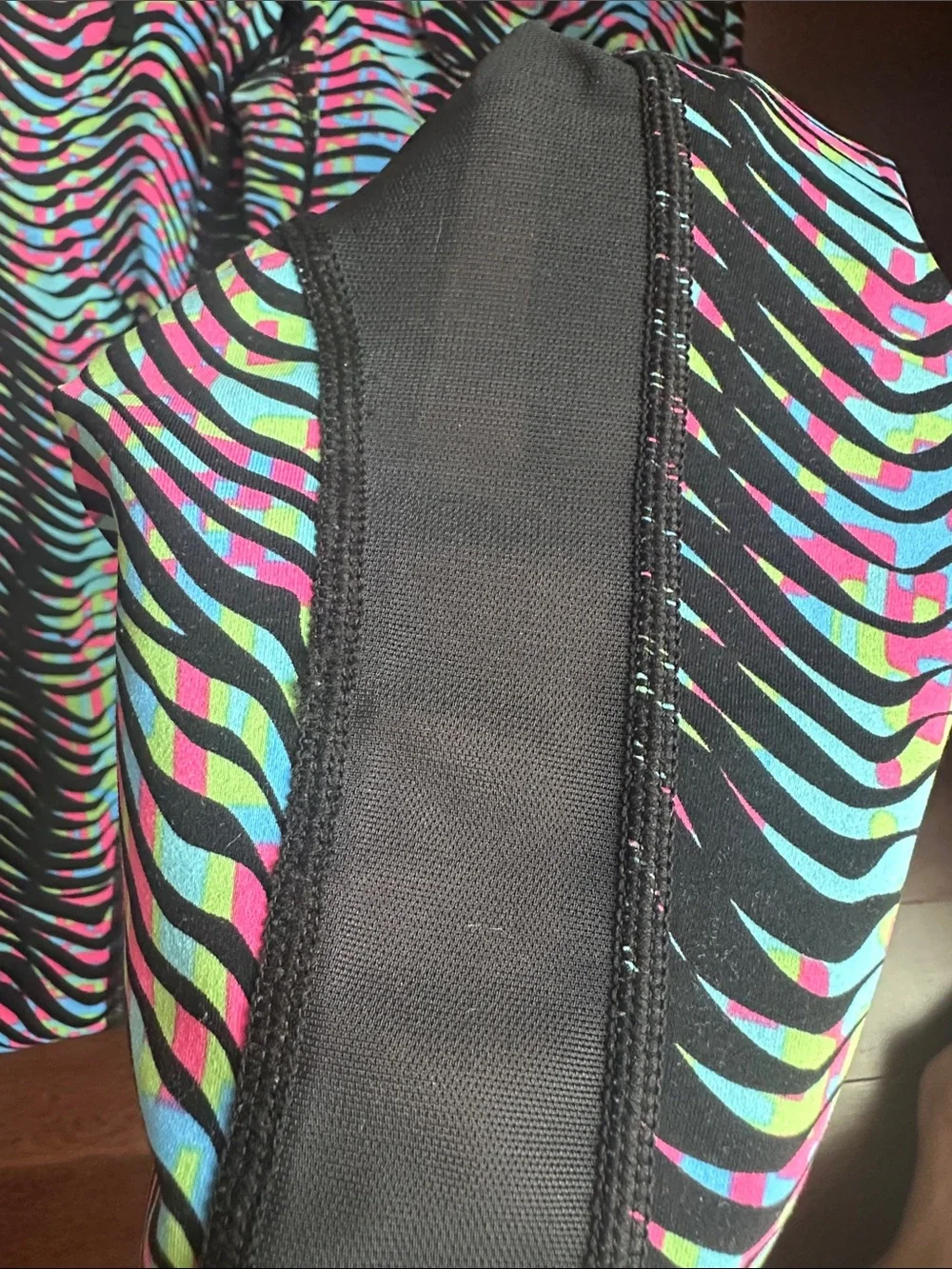 Nike Dri-Fit Multi-Color Zebra Print Running Leggings